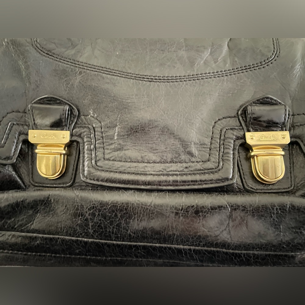 Vintage Coach Poppy collection genuine leather handbag purse ~ - Picture 10 of 16